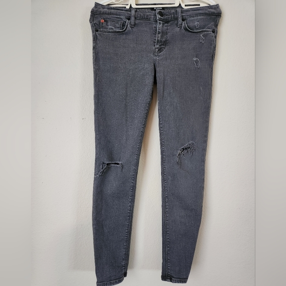 Hudson Krista Super Skinny Jeans 26 Distressed Grey EUC - Picture 8 of 9